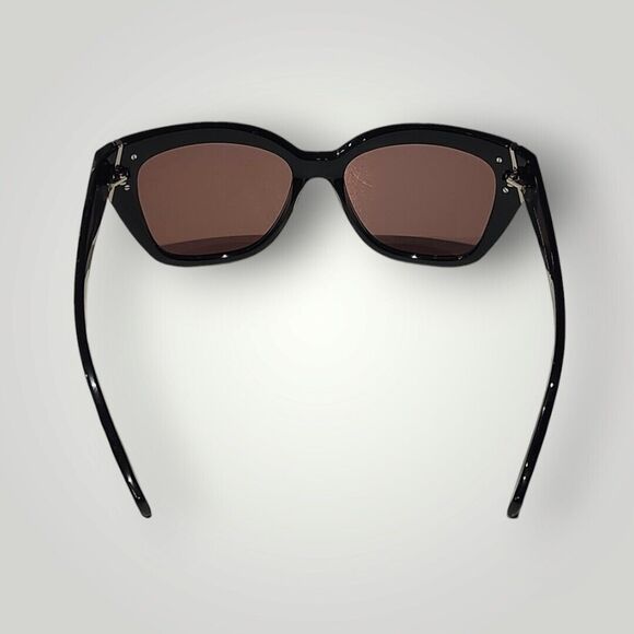 Balenciaga Sunglasses Cat Eye Black Frame White Logo On Arms - Picture 6 of 11